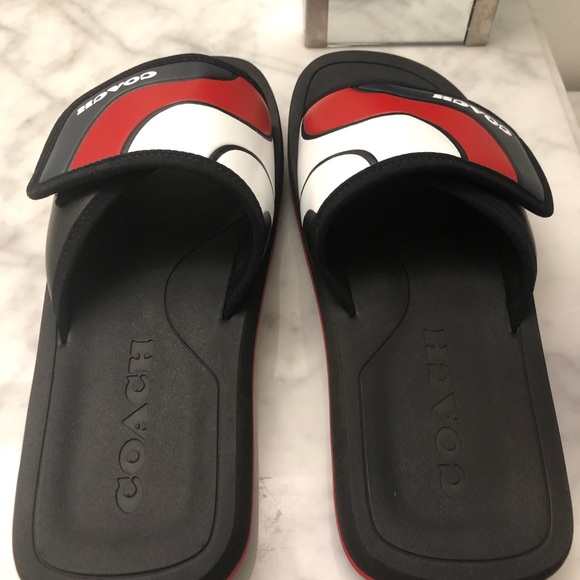 Coach Sport Sandal Men's Limited Edition Red and White - Picture 3 of 8